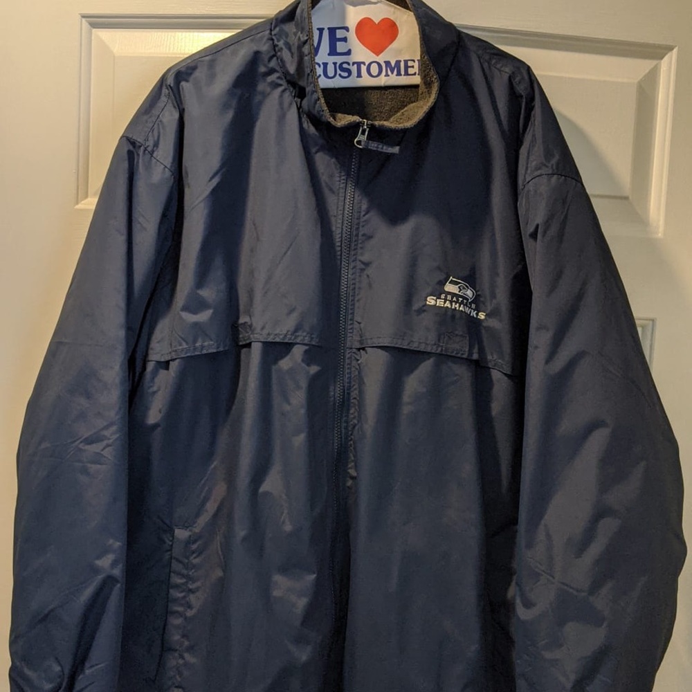 Seattle Seahawks Men's Navy Windbreaker Jacket